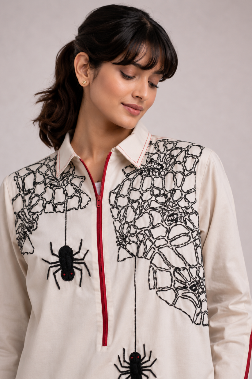 Beige Spider Shirt