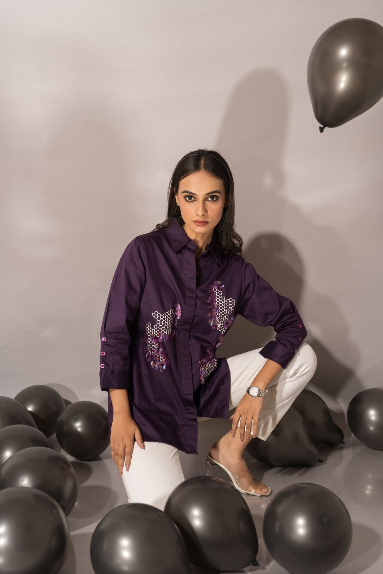 Purple Hexogon Shirt