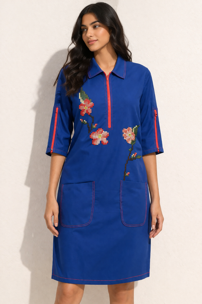 Blue Pixel Dress