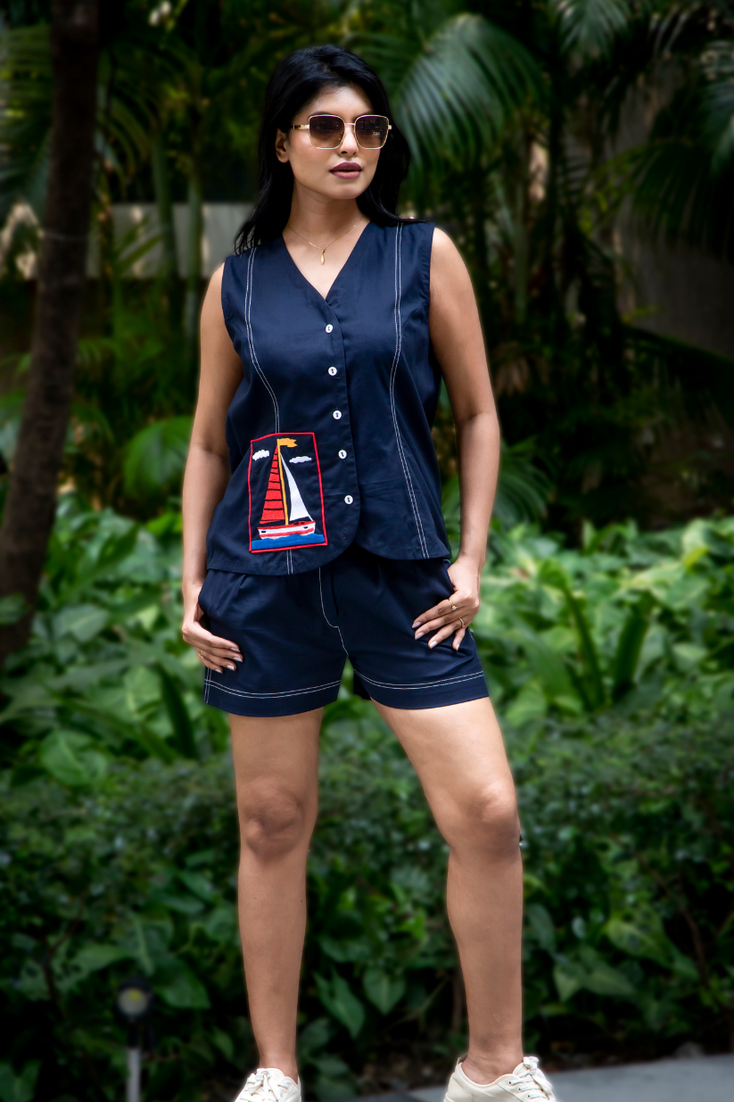 Blue Nautical Coordinates
