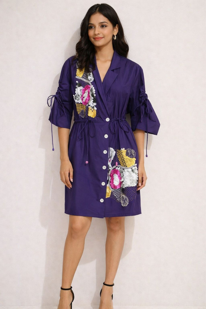 Purple Abstract Dress