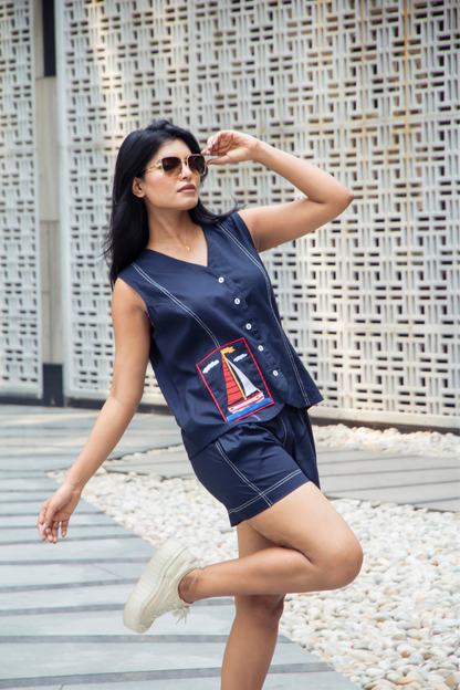 Blue Nautical Coordinates