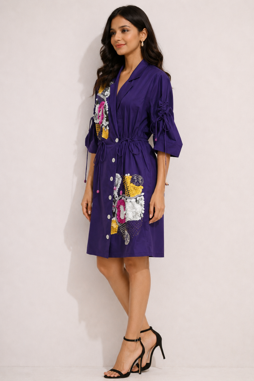 Purple Abstract Dress