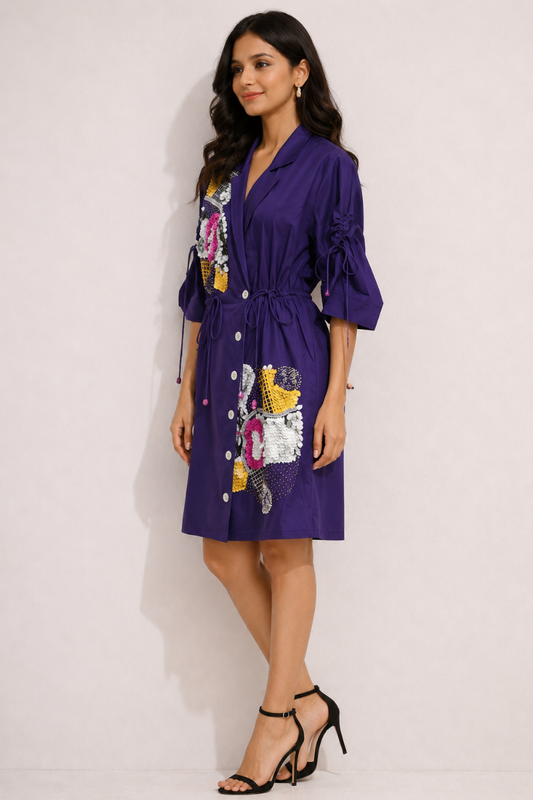 Purple Abstract Dress