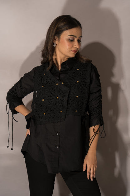 Black Bib Shirt