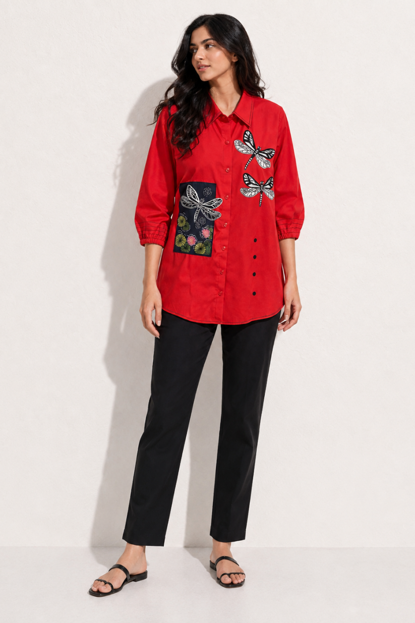 Red Dragonfly Shirt