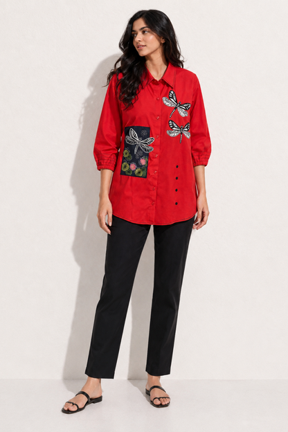 Red Dragonfly Shirt
