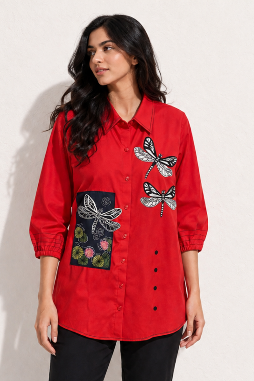 Red Dragonfly Shirt