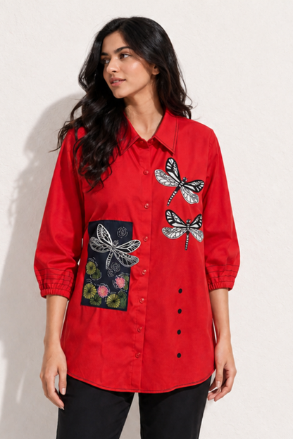 Red Dragonfly Shirt