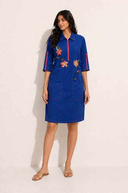Blue Pixel Dress