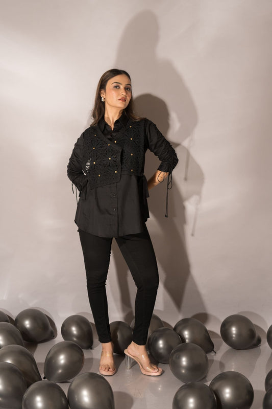 Black Bib Shirt