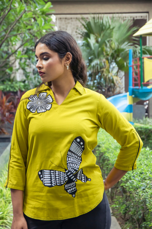 Green Butterfly Shirt
