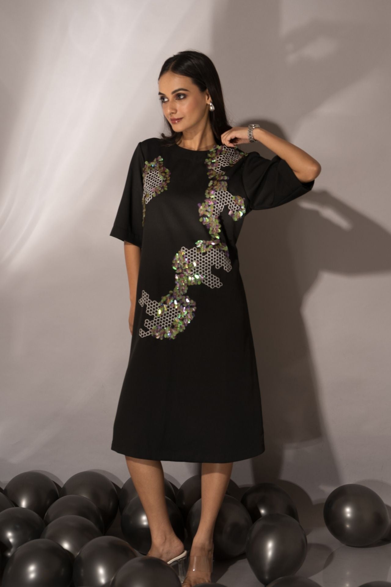 Black Hexogon Dress