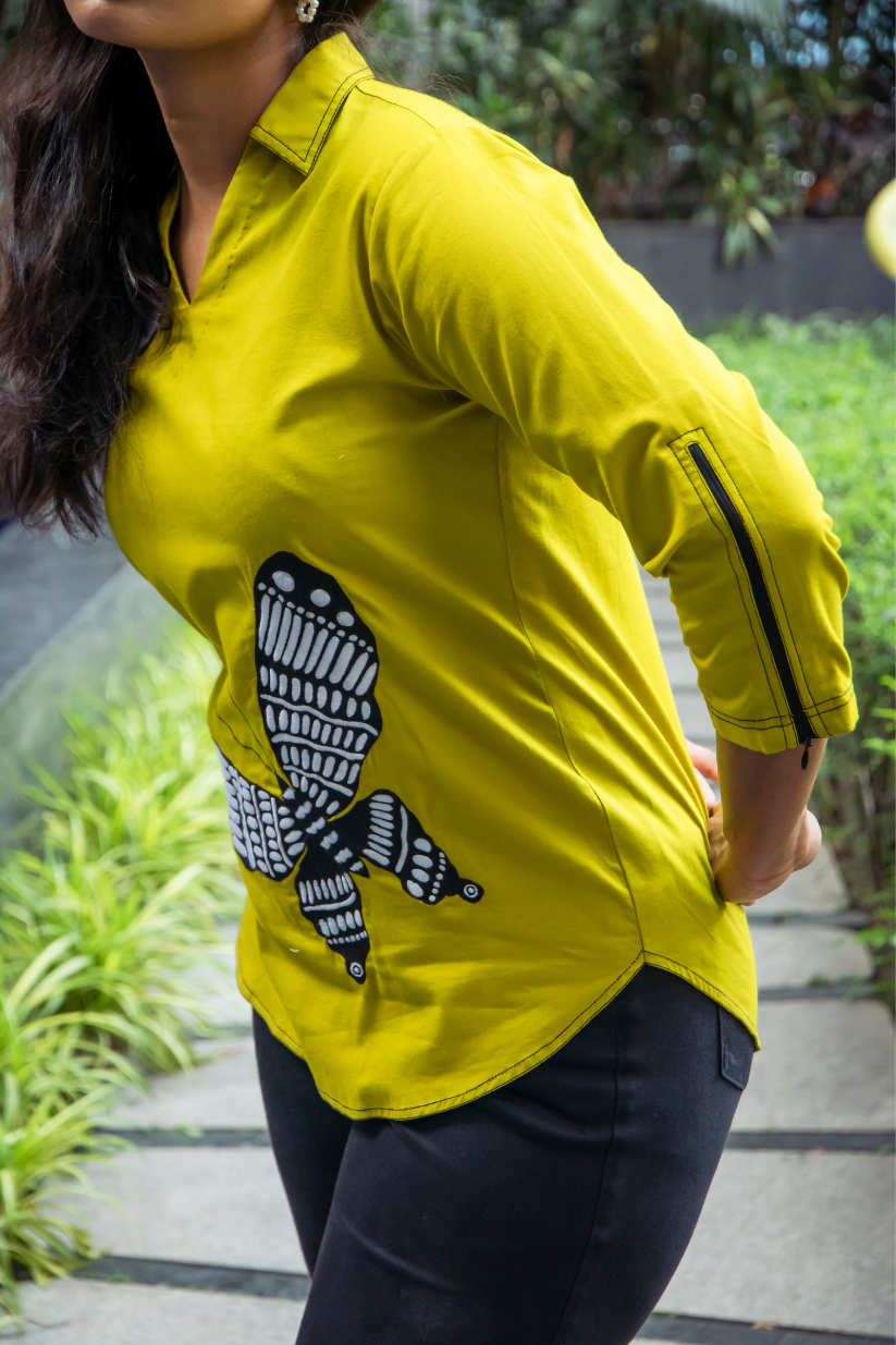 Green Butterfly Shirt