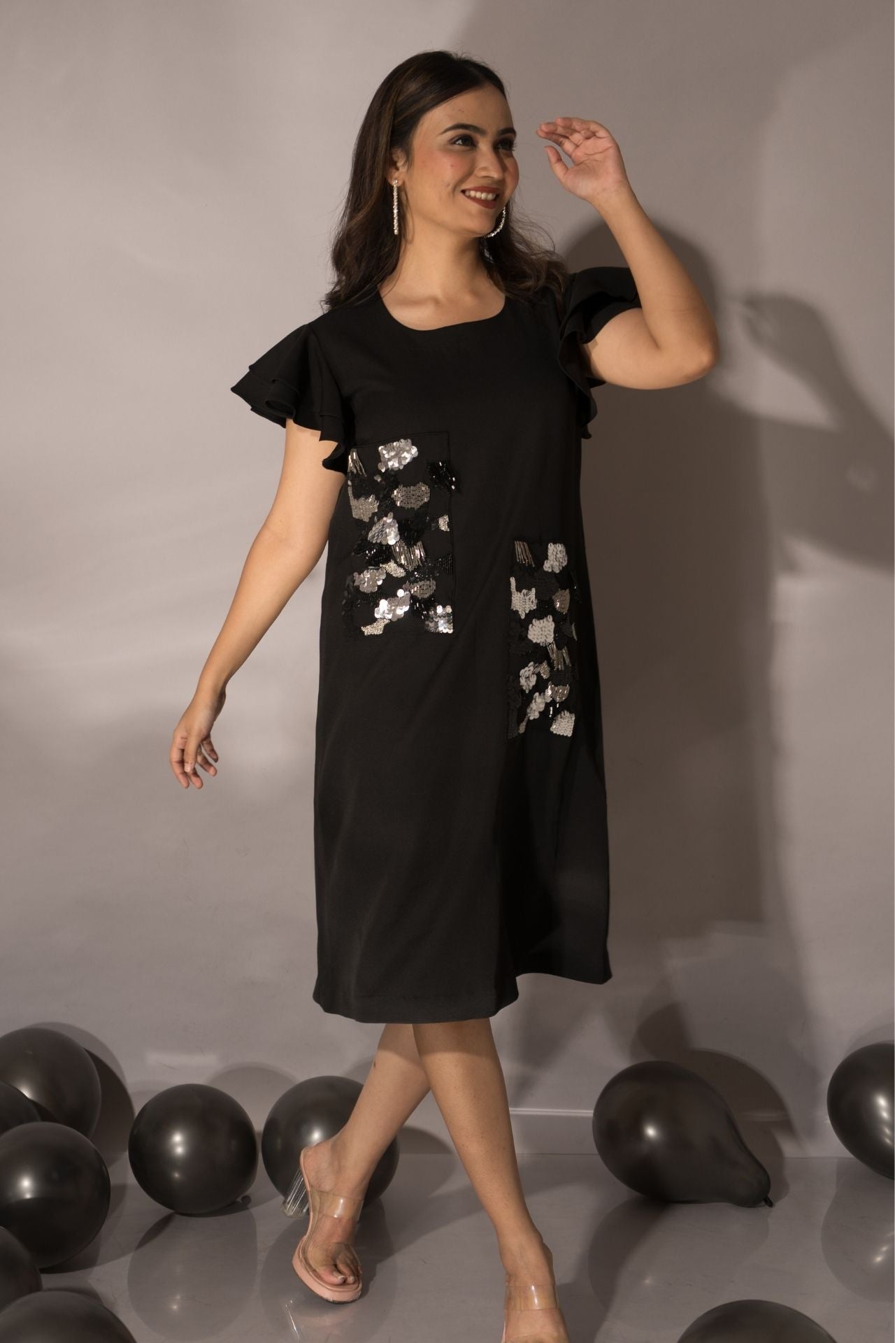 Black Hexogon Dress
