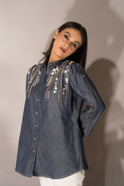 Denim Silver Shirt