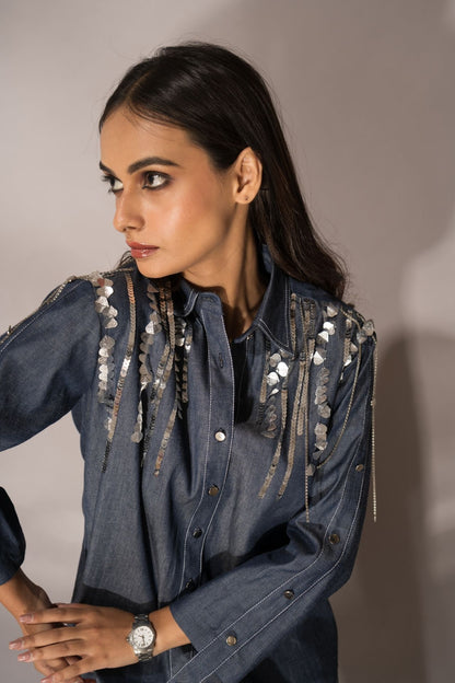 Denim Silver Shirt