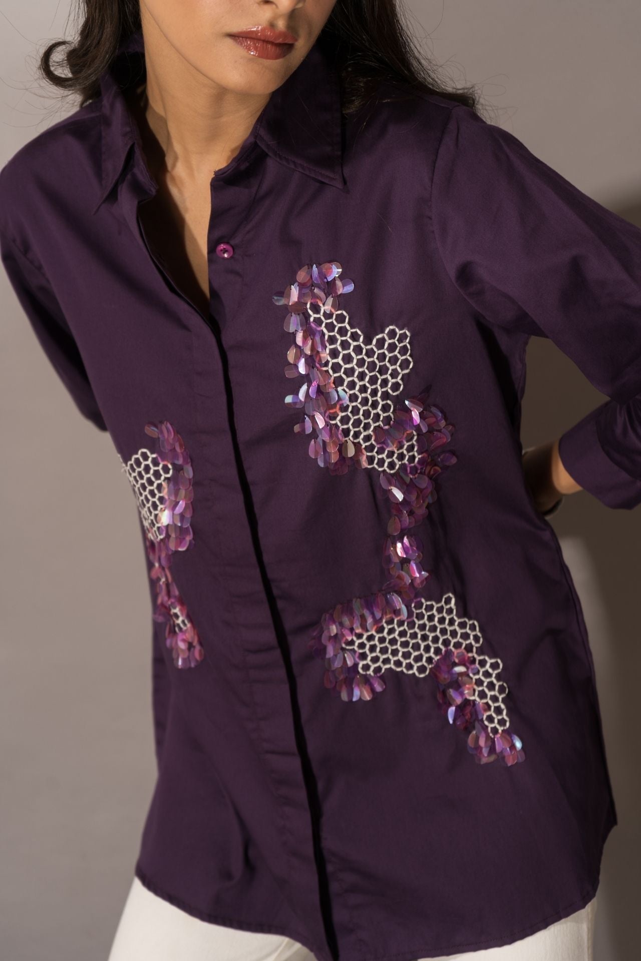 Purple Hexogon Shirt