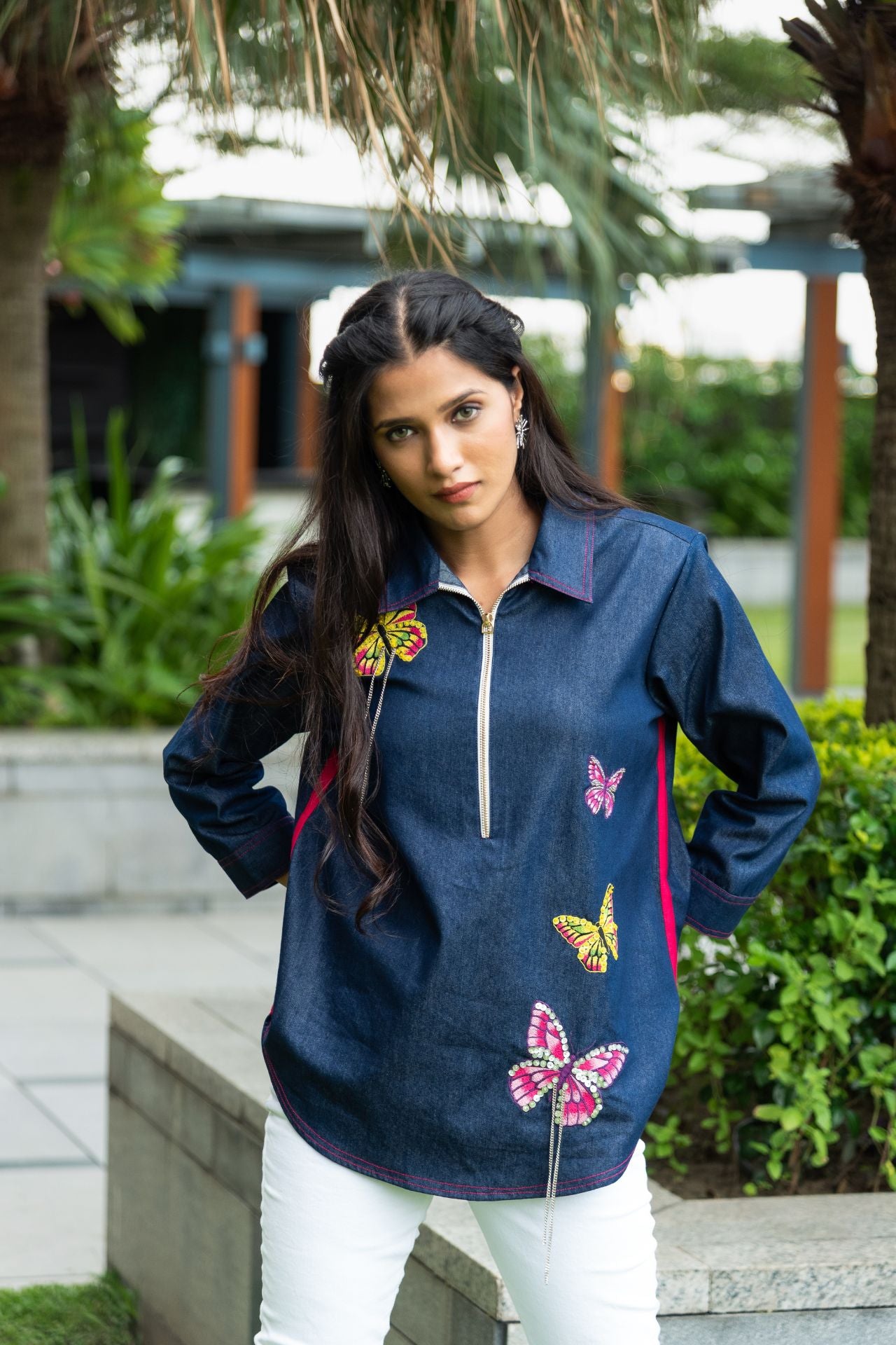 Denim Butterfly Shirt