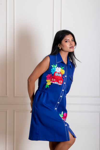 Royal Blue Car Dress