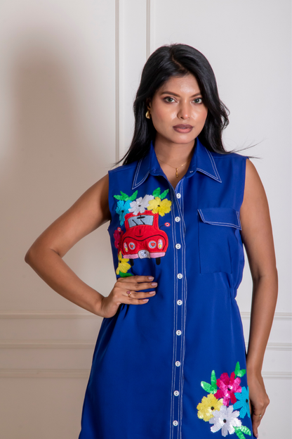 Royal Blue Car Dress