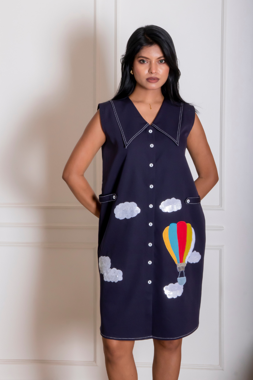 Blue Hotair Balloon Dress