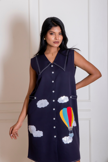 Blue Hotair Balloon Dress