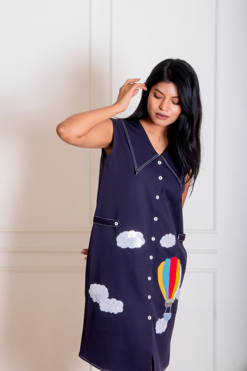 Blue Hotair Balloon Dress