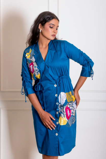 Blue Abstract Dress