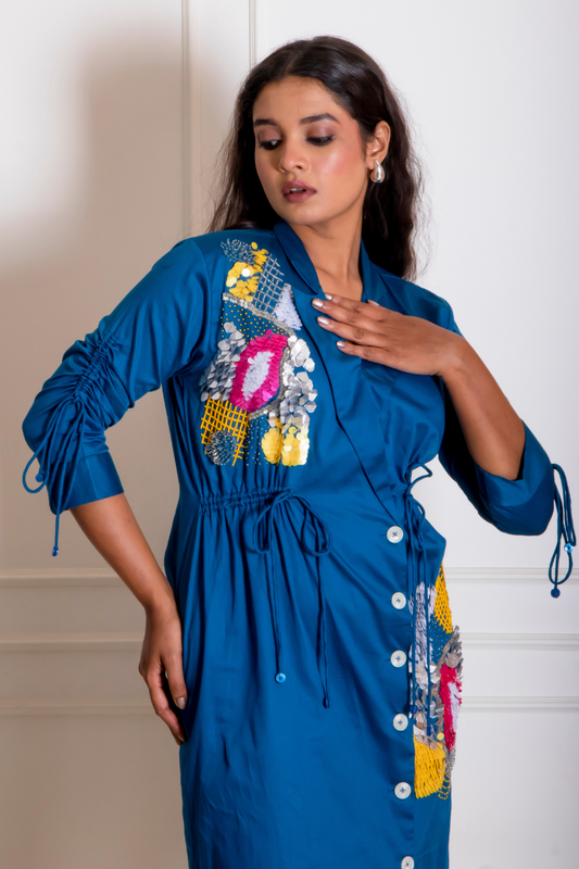 Blue Abstract Dress