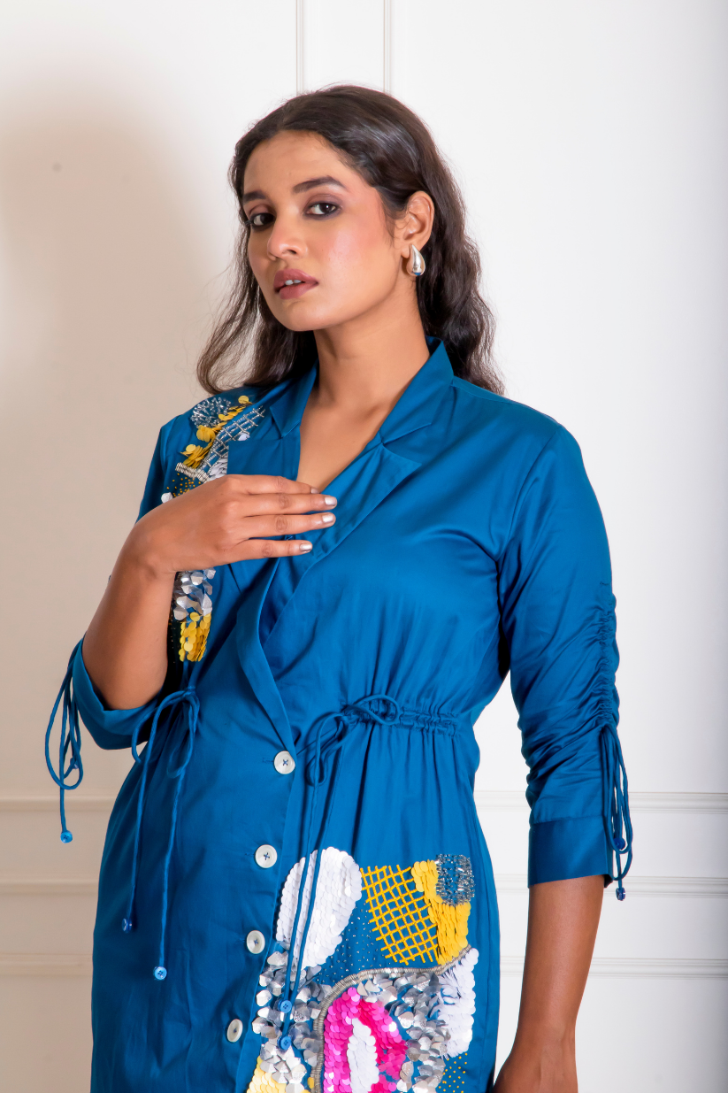 Blue Abstract Dress