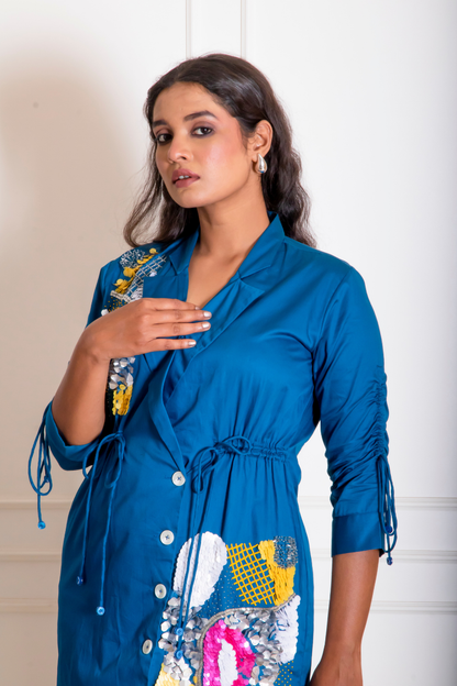 Blue Abstract Dress